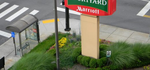 How far is the Courtyard Marriott from Broadway Nashville?